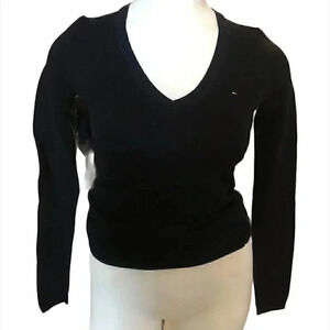 Tommy Hilfiger v-neck navy  sweater sz XXS